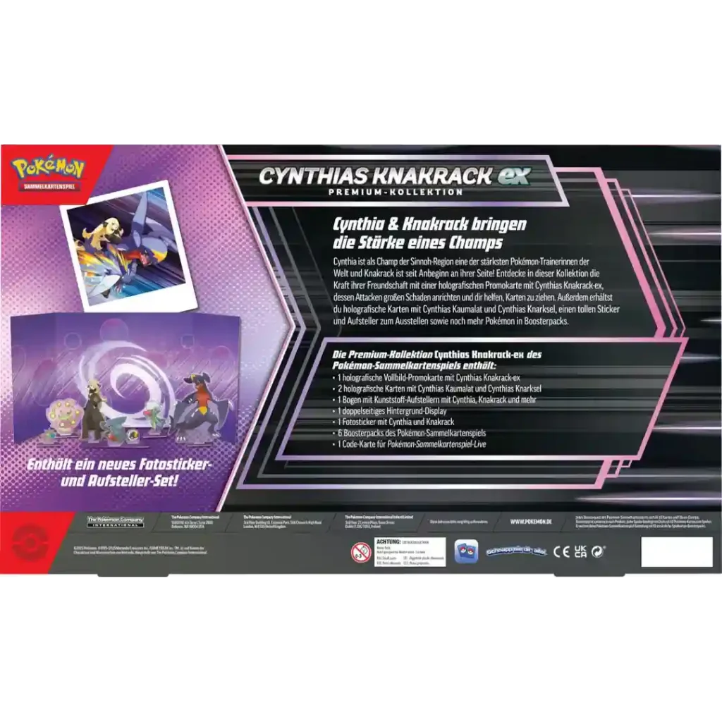 Pokémon Cynthia's Knakrack EX Premium Kollektion